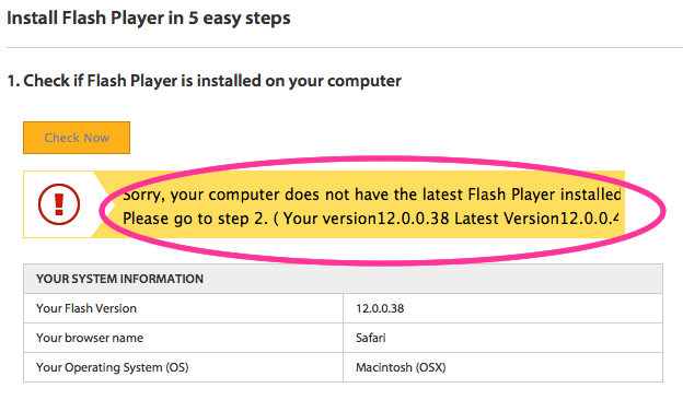 updated mac os x and now flash player is gone